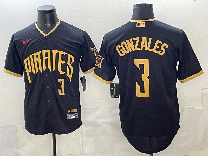 Men Pittsburgh Pirates #3 Gonzales black Game 2026 Nike MLB Jersey 051801
